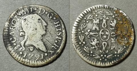 Primera imagen del registro Moneda de 1/4 de Real o cuartillo (Carlos IV)