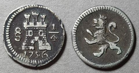 Primera imagen del registro Moneda de 1/4 Real (Carlos IV)