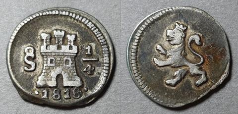 Primera imagen del registro Moneda 1/4 de Real (República)