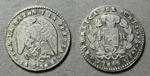 Primera imagen del registro Moneda de 1/2 Real (República)