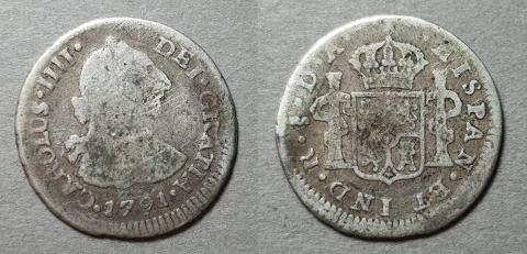 Primera imagen del registro Moneda de 1/2 Real (Carlos IV)
