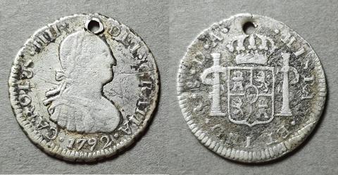 Primera imagen del registro Moneda 1/2 Real (Carlos IV)