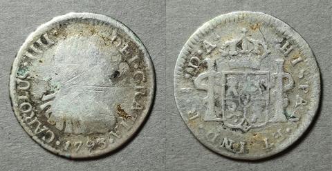Primera imagen del registro Moneda de 1/2 Real (Carlos IV)