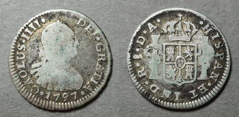 Primera imagen del registro Moneda de 1/2 Real (Carlos IV)