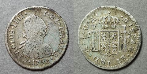 Primera imagen del registro Moneda de 1/2 Real (Carlos IV)