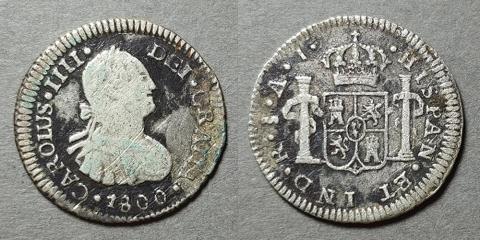 Primera imagen del registro Moneda de 1/2 Real Carlos IV