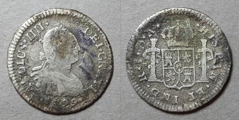 Primera imagen del registro Moneda de 1/2 Real (Carlos IV)