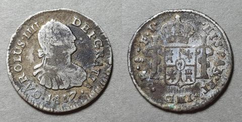 Primera imagen del registro Moneda de 1/2 Real (Carlos IV)