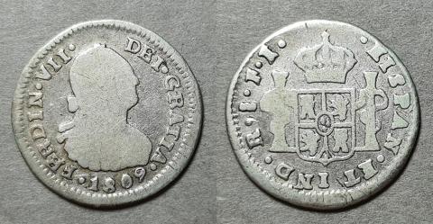 Primera imagen del registro Moneda de 1/2 Real (Fernando VII)