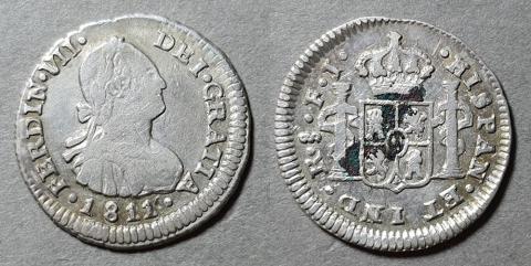 Primera imagen del registro Moneda de 1/2 Real (Fernando VII)