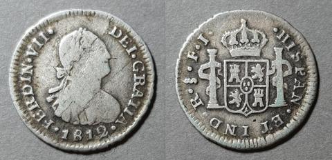 Primera imagen del registro Moneda de 1/2 Real (Fernando VII)