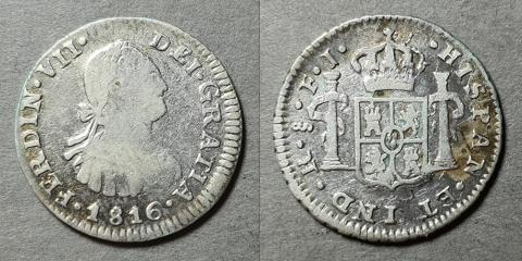 Primera imagen del registro Moneda de 1/2 Real (Fernando VII)