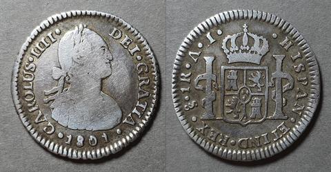 Primera imagen del registro Moneda de 1 Real (Carlos IV)