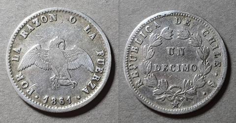 Primera imagen del registro Moneda de 1 Décimo (República)