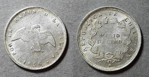Primera imagen del registro Moneda de 1/2 Décimo (República)