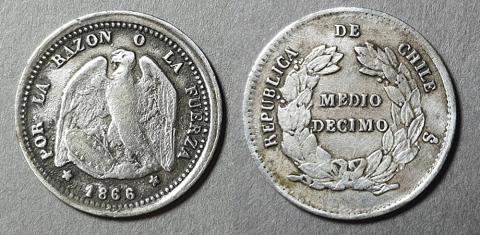 Primera imagen del registro Moneda de 1/2 Décimo (República)