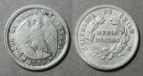 Primera imagen del registro Moneda de 1/2 Décimo (República)