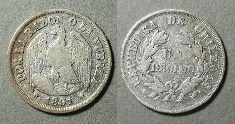 Primera imagen del registro Moneda de 1 Décimo (República)