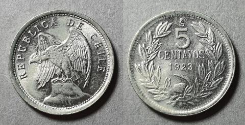 Primera imagen del registro Moneda de 5 centavos (República)