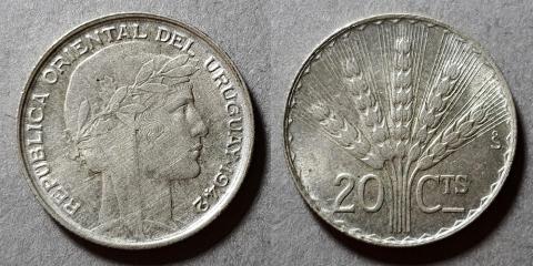 Primera imagen del registro Moneda de 20 centésimos (República)