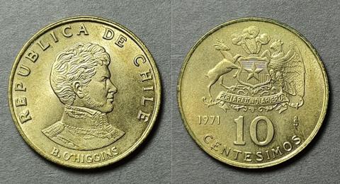 Primera imagen del registro Moneda de 10 centésimos (República)