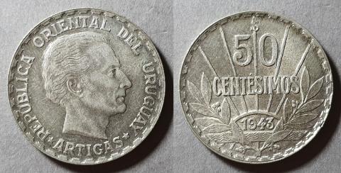 Primera imagen del registro Moneda de 50 centésimos (República)