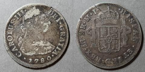 Primera imagen del registro Moneda de 2 Reales (Carlos III)