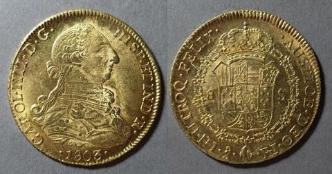 Primera imagen del registro Moneda de 8 Escudos (Carlos IV)