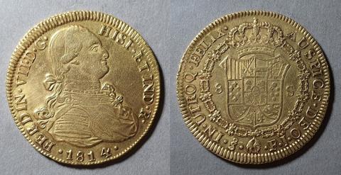 Primera imagen del registro Moneda de 8 Escudos (Fernando VII)