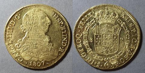 Primera imagen del registro Moneda de 8 Escudos (Carlos IV)