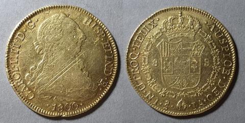 Primera imagen del registro Moneda de 8 Escudos (Carlos IV)