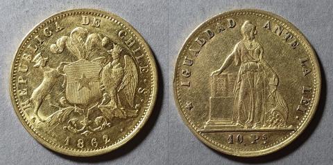 Primera imagen del registro Moneda de 10 Pesos (República)