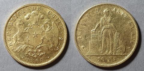 Primera imagen del registro Moneda de 10 Pesos (República)