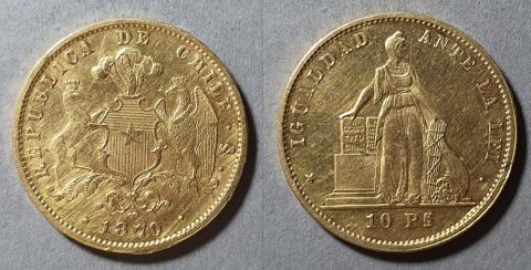 Primera imagen del registro Moneda de 10 Pesos (República)