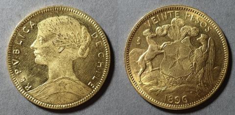 Primera imagen del registro Moneda de 20 Pesos (República)