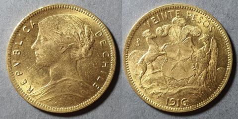 Primera imagen del registro Moneda de 20 Pesos (República)