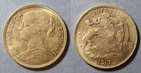 Primera imagen del registro Moneda de 20 Pesos (República)