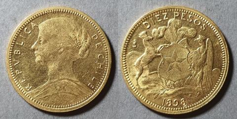 Primera imagen del registro Moneda de 10 Pesos (República)
