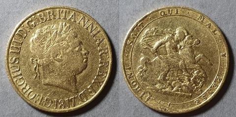 Primera imagen del registro Moneda de 1 Soberano (Jorge III)