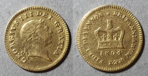 Primera imagen del registro Moneda de 1/3 de Guinea (Jorge III)
