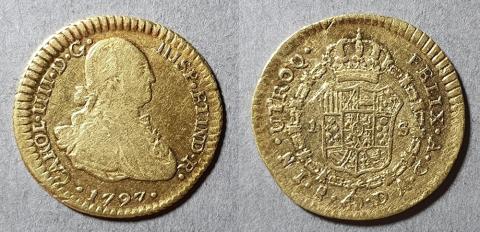 Primera imagen del registro Moneda de 1 Escudo (Carlos IV)
