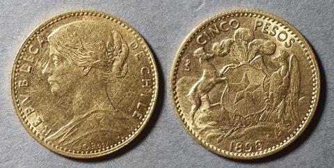 Primera imagen del registro Moneda de 5 Pesos (República)