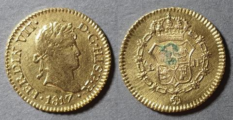 Primera imagen del registro Moneda de 1/2 Escudo (Fernando VII)