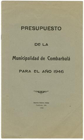 Primera imagen del registro Presupuesto de la Municipalidad de Combarbalá para el año 1946