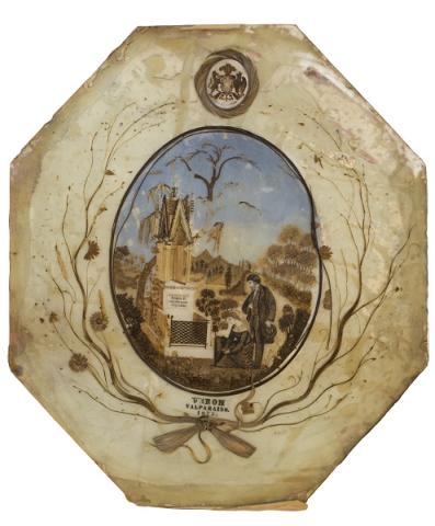 Primera imagen del registro Cuadro de luto conmemorativo a la muerte de Louise de B.