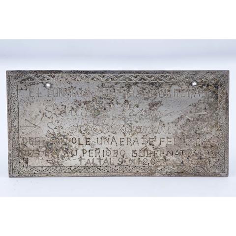 Primera imagen del registro Placa conmemorativa