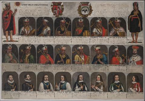 Primera imagen del registro Reyes Incas y Españoles