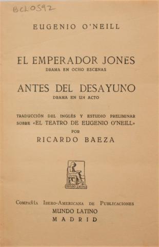 Primera imagen del registro El Emperador Jones / Antes del Desayuno
