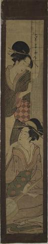 Primera imagen del registro Sirvienta de casa de té y geisha con shamisen