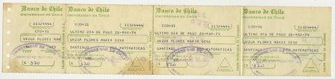 Primera imagen del registro Comprobante de pago de María Urzua Flores. Universidad de Chile. Marzo 1979